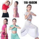 キッズ ダンス 衣装 セットアップ トップス スカーチョ ワイドパンツ アラジンパンツ ハーレムパンツ コンテンポラリー ヒップホップ ジャズダンス ヨガ レッ...