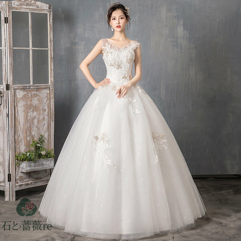 花嫁 ウエディングドレス 二次会ドレス 結婚式 格安 ウエディングドレス 披露宴 二次会 結婚式 イベント 演奏会 発表会 フォーマルドレス 編み上げタイプ 白 オシャレ 高級感 海外挙式 ウエディングドレス 花嫁 オフショルダー チュールスカート