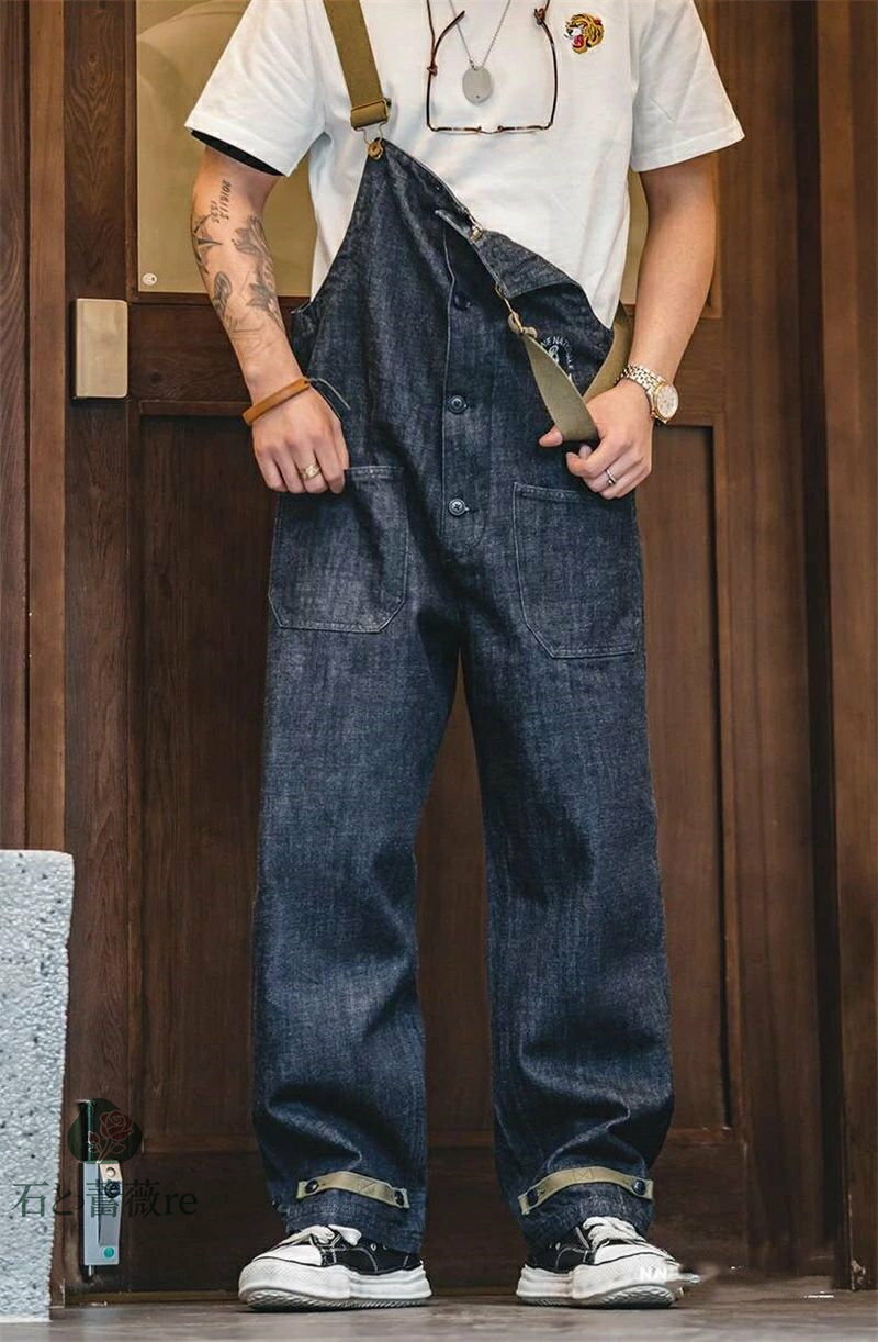 ランキング1位 オーバーオール メンズ デニム オールシーズン サロペット 大きいサイズ ジーンズパンツ ゆったり ロング ワイドパンツ 男女兼用 S-5XL 作業服 カッコイイ おしゃれ