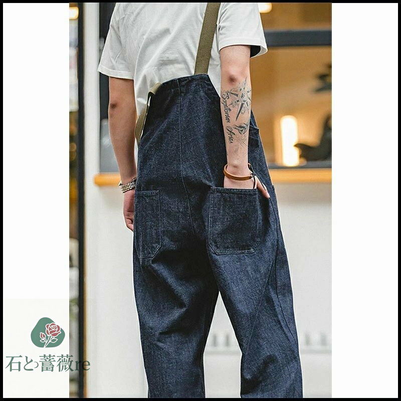 ランキング1位 オーバーオール メンズ デニム オールシーズン サロペット 大きいサイズ ジーンズパンツ ゆったり ロング ワイドパンツ 男女兼用 S-5XL 作業服 カッコイイ おしゃれ