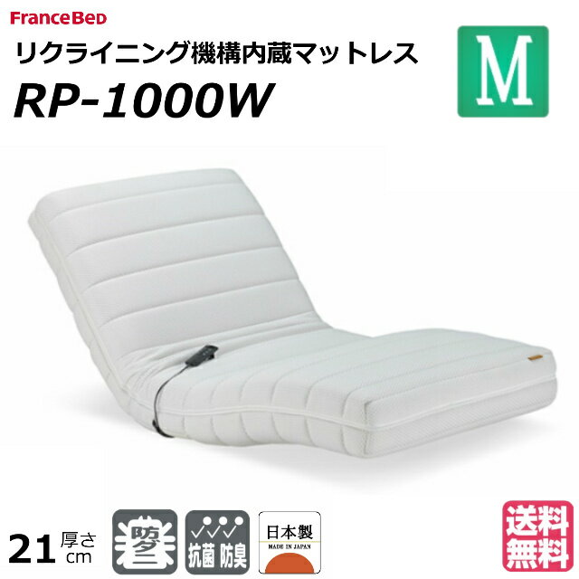 【設置無料】フランスベッド 電動リクライニングマットレス ルーパームーブ RP-1000W セミダブル リクライニングベッド 電動ベッド 2モーター 電動 マットレス 電動リクライニングベッド 電動リクライニング 電動マットレス リクライニング椅子 座椅子 高機能 日本製