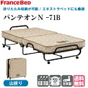 フランスベッド キャスター付き 折りたたみベット パンテオンN-71B シングル マットレスセット 高密度連続スプリング 日本製 送料無料