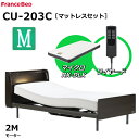 【シーツプレゼント】【マットレスセット】 フランスベッド クォーレックス CU-203C レッグ セミダブル キャビネット 2モーター ワイヤード マイクロRX-DLX 薄型軽量マットレス 電動ベッド リクライニングベッド 送料無料 組立 設置 無料