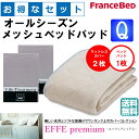 お得なセレクト3点セット クィーン EFFEプレミアム オールシーズンメッシュベッドパッド 防カビ 高性能繊維モイスケア SEK制菌加工 抗菌・防臭加工 洗える カラー6色 すべり止めゴム付 送料無料
