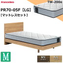 特別価格 ベッドセット フランスベッド セミダブル PR70-05F LG TW-200α TW200 マットレス やわらかめ ソフト シンプルデザイン 薄型 脚 レッグ フレーム スノコ セミダブルサイズ セミダブルベッド マットレスセット ベットセット セット 日本製 送料無料 設置無料(3)