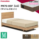 特別価格 ベッドセット フランスベッド セミダブル PR70-05F LG MW-200α マットレス ミディアムソフト 柔らかめ ツインサポートスプリング ダブルニット 羊毛 スノコ床板 セミダブルサイズ セミダブルベッド マットレスセット マットセット セット 日本製 送料無料 設置無料