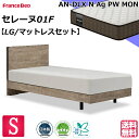 フランスベッド ベッドセット マットレスセット セレーヌ01F LG シングル セレーヌ AN-DLX N Ag PW MON マットレス シンプル シングルサイズ フランスベッド製 日本製 すのこ スノコ 床板 コンセント 脚 レッグ おしゃれ オシャレ 薄型 ベッド セット 送料無料 開梱設置無料(3)