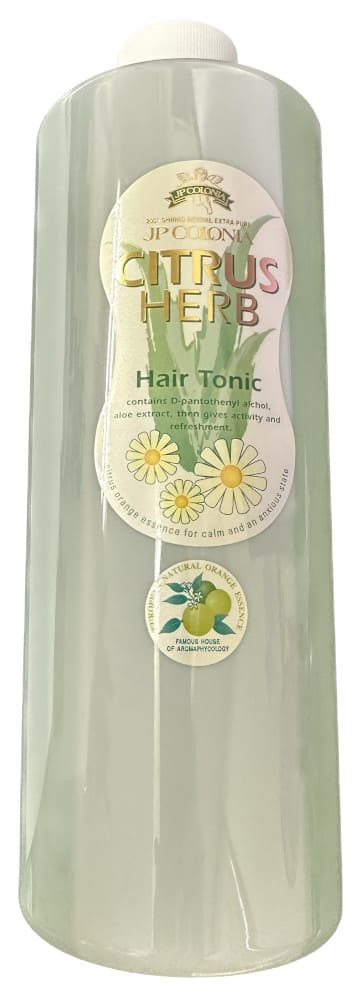JPコロニアシトラスハーブヘアートニック 1000ml 全品に天然アロエから抽出したエッセンスと 植物ハーブエキスを配合しています。 ヨーロッパ地中海の沿岸で採取されるフレッシュな シトラスの香りは気分を爽快にします。 ●さっぱりとしたジェ...