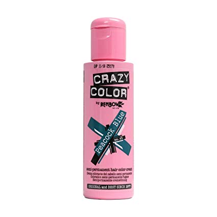 アレス クレイジーカラー (45 ピーコックブルー) 100ml CRAZY COLOR（クレイジーカラー） ロンドン直輸入!!クレイジーカラーは、輝くレインボーカラーの ヘアカラークリームです。 シャンプー後にタオルドライした髪の染めたい...
