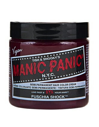 マニックパニックヘアカラー フューシャーショック 118ml MANIC PANIC アルカリカラーでも、中性カラーでも、マニキュアでもない。 海外ではビタミンカラーと呼ばれている酢とハーブでできたpH3.5の直接染料。 ノンダメージで補色...