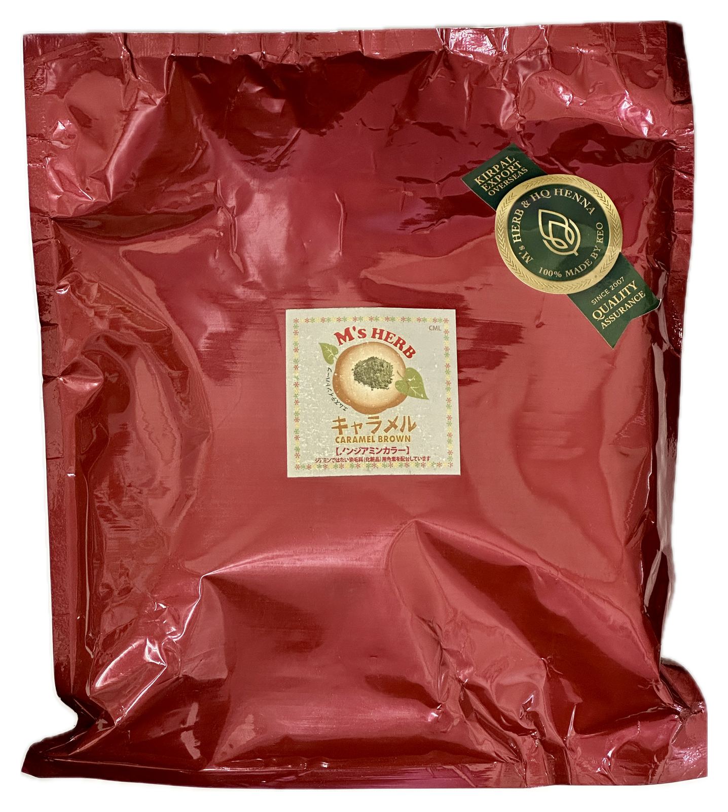 M's HERB エムズテイントハーブ ノンジアミンカラー キャラメルブラウン 500g (100g×5）