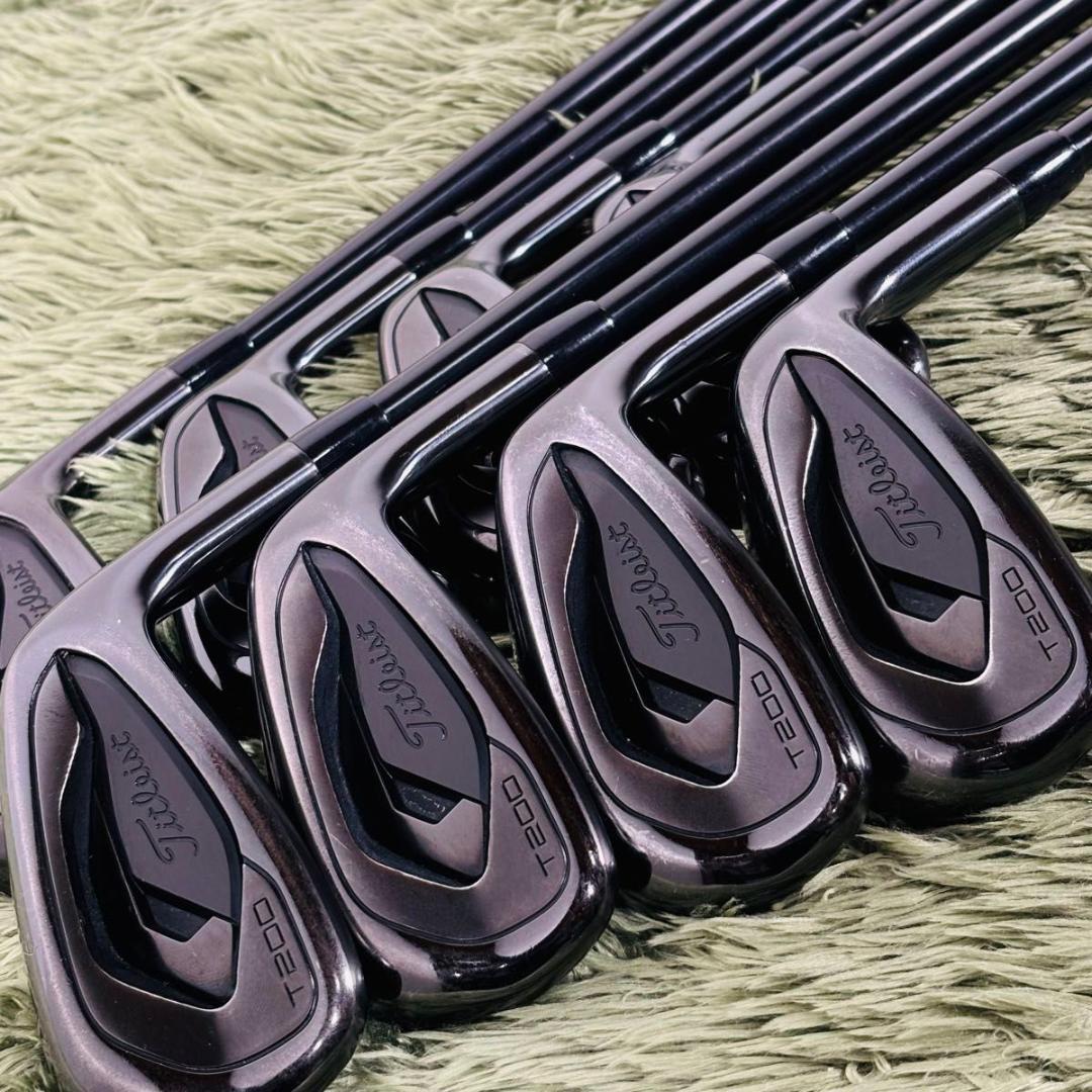 【中古】タイトリスト T200ブラック アイアン8本セット メンズゴルフ 初心者 限定品 Titleist BLACK flex S DynamicGold 105 ONYX BLACK スチールシャフト ダイナミックゴールド