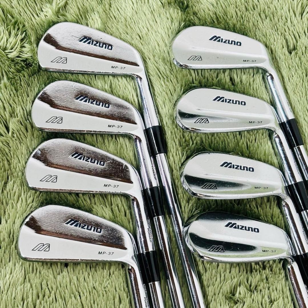 【中古】MIZUNO ミズノ MP-37 アイアン8本セット メンズゴルフ 初心者　大人気 マッスルバック スチールシャフト flex S