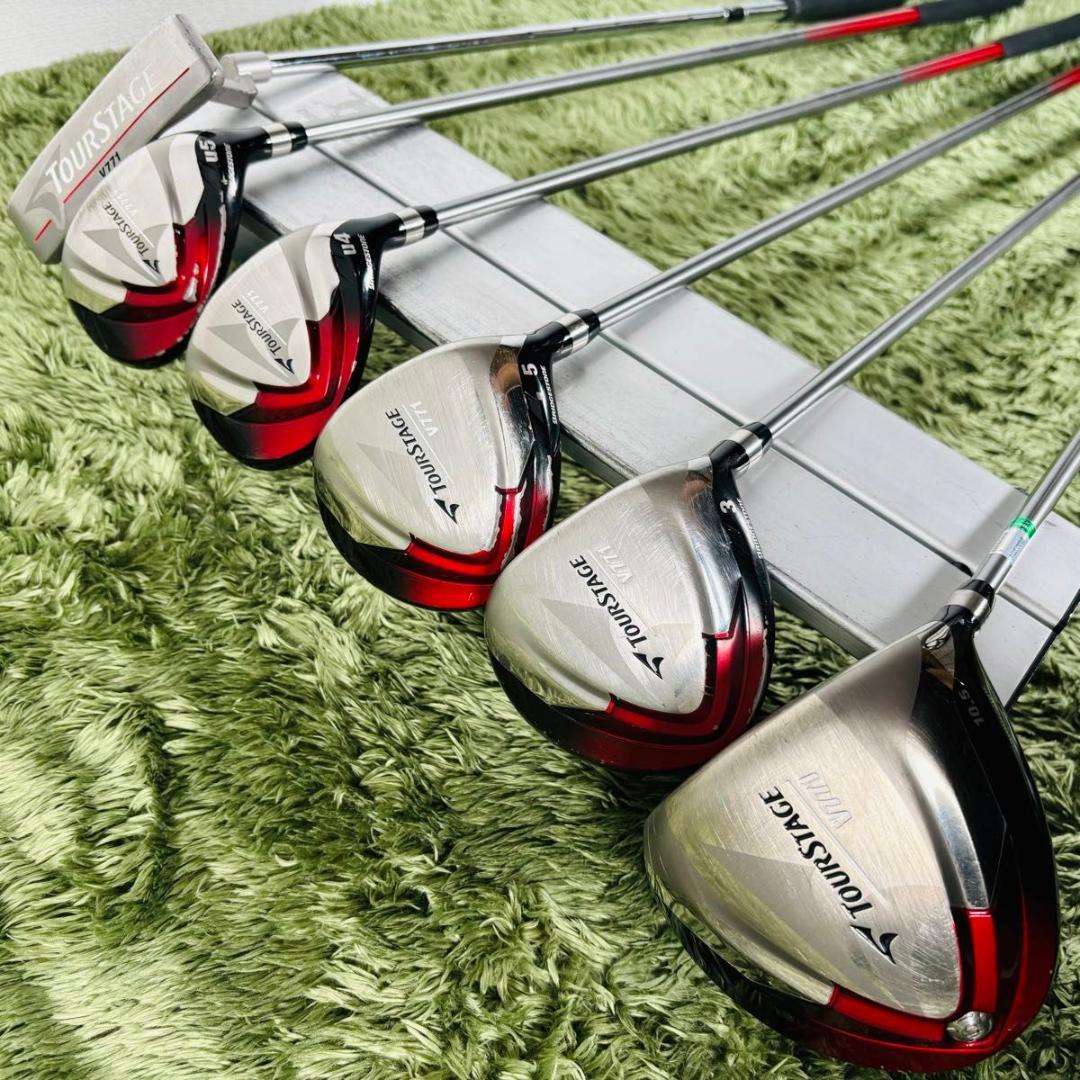 【中古】ツアーステージ V771 13本セット メンズゴルフ 初心者 入門 大人気モデル TOURSTAGE BRIDGESTONE ブリヂストン flex R