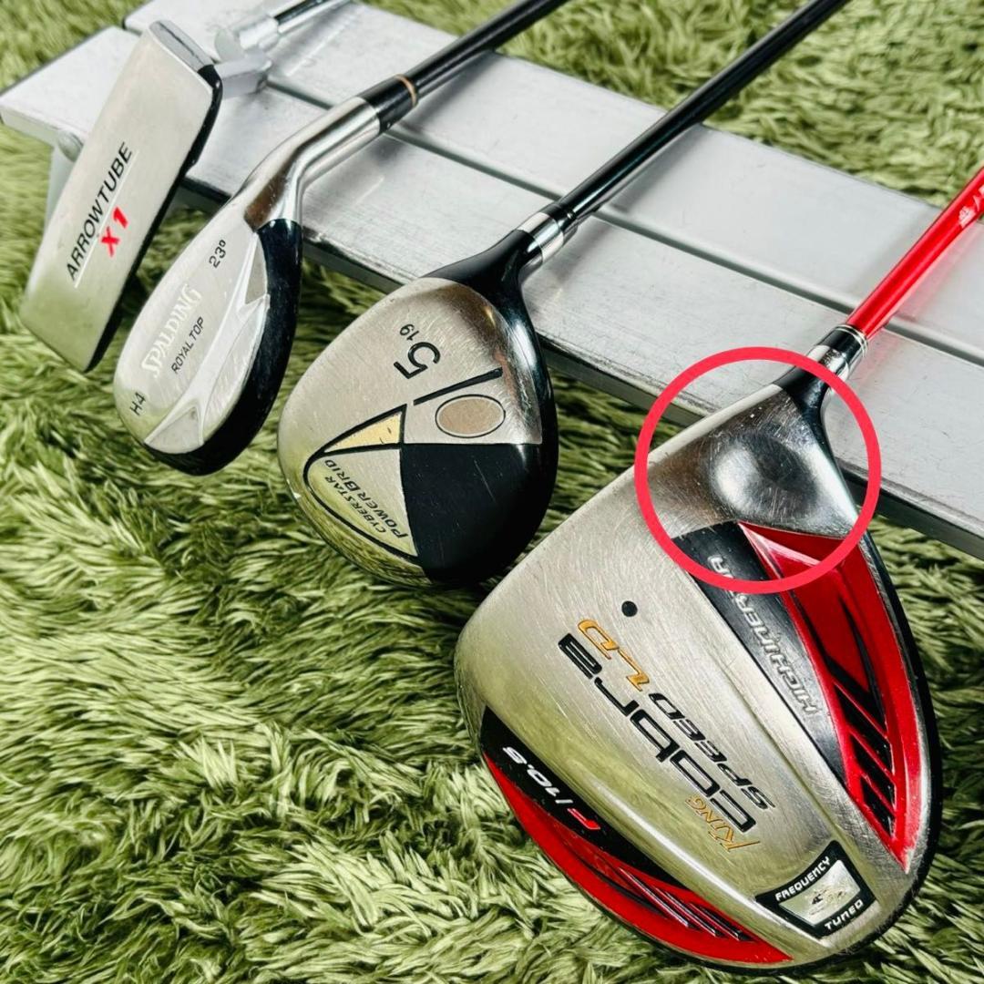 【中古】コブラ スポルディング 11本セット メンズゴルフ 初心者 入門 大人気モデル COBRA SPALDING flex S コースデビュ 右利き