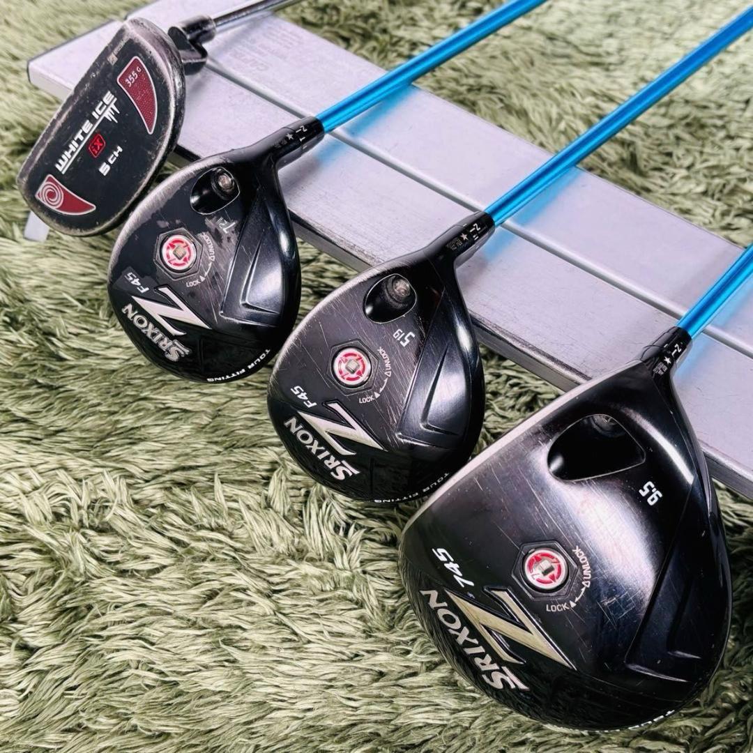 【中古】スリクソン Z745 12本セット メンズゴルフ 初心者 入門 大人気モデル SRIXON DUNLOP ダンロップ コースデビュー 右利き flex S