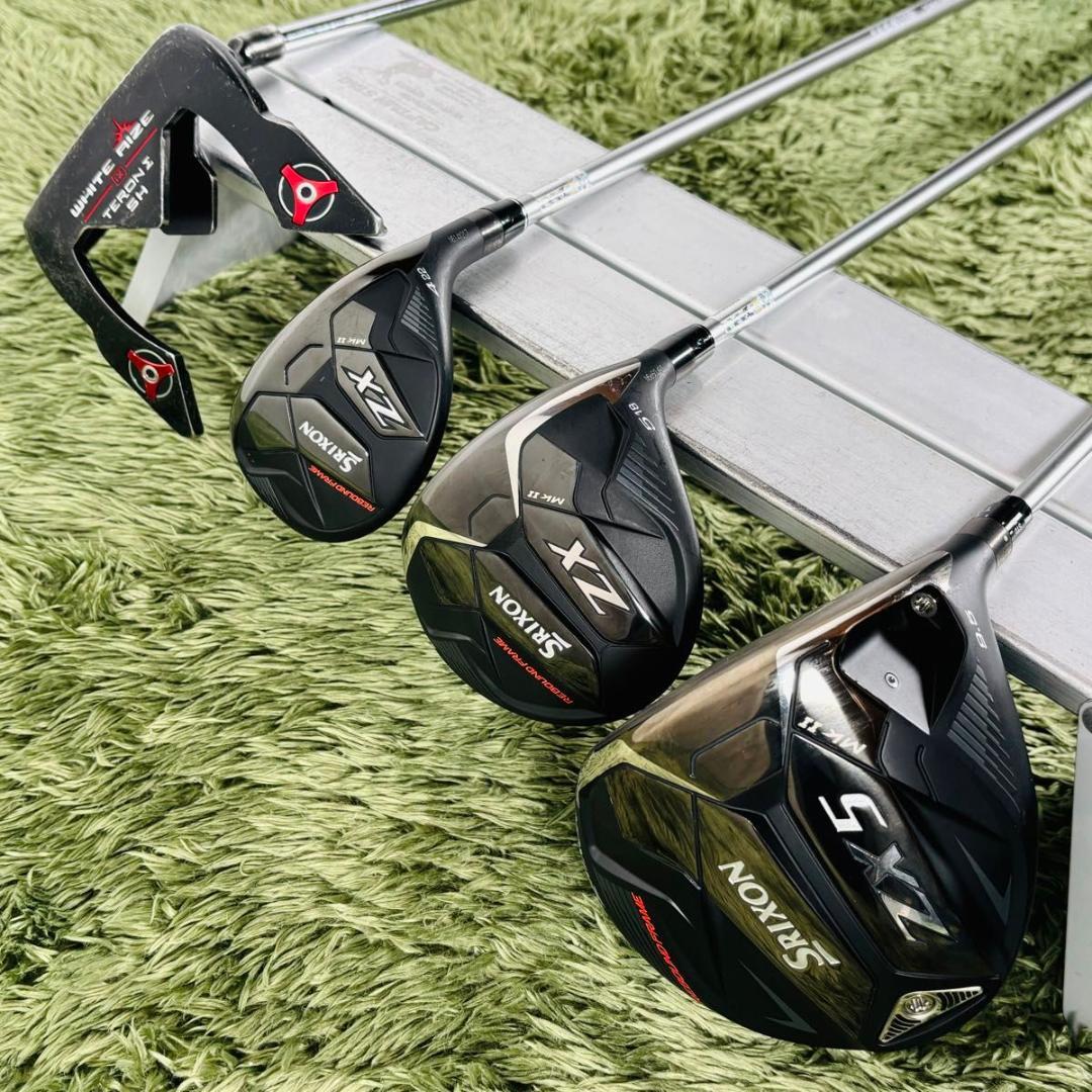 【中古】スリクソン ZX5 MK2 12本セット メンズゴルフ 初心者 入門 大人気モデル SRIXON ダンロップ DUNLOP コースデビュー 右利き 男性 flex S