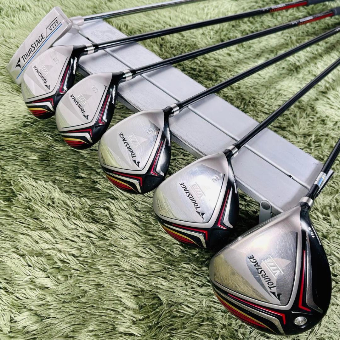 【中古】ツアーステージ V773 13本セット メンズゴルフ 初心者 入門 大人気モデル TOURSTAGE BRIDGESTONE ブリヂストン 右利き コースデビュー flex SR