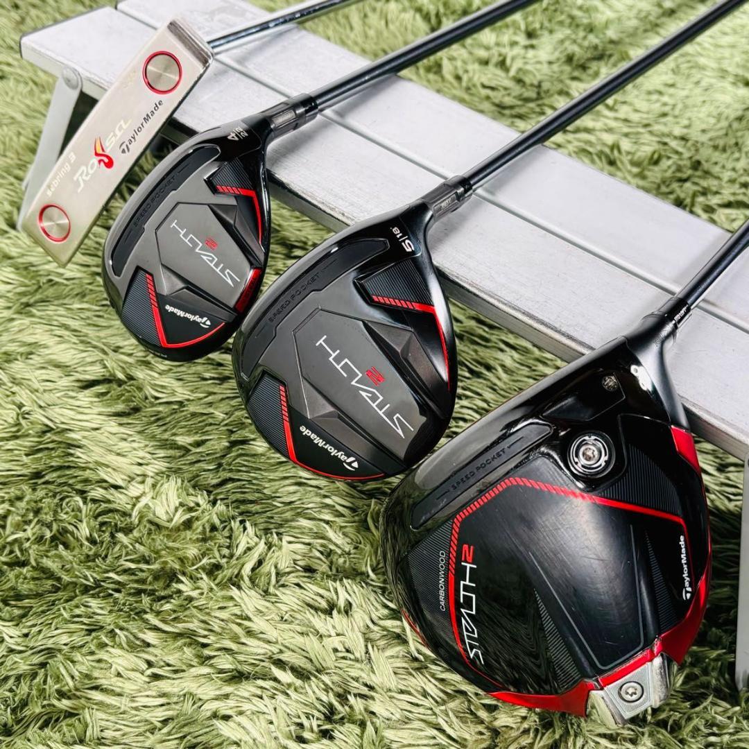 【中古】テーラーメイド ステルス2 12本セット メンズゴルフ 初心者 入門 大人気モデル TaylorMade STEALTH コースデビュー 右利き 男性 flex S