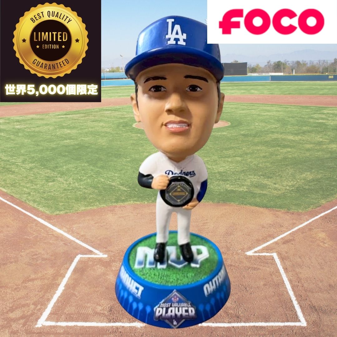 Rakuten - 【5000体限定】大谷翔平 ボブルヘッド フィギュア 人形 MVP記念 ロサンゼルス・ドジャース バブルヘッド 記念盾 4.5インチ メジャー公式 MLB