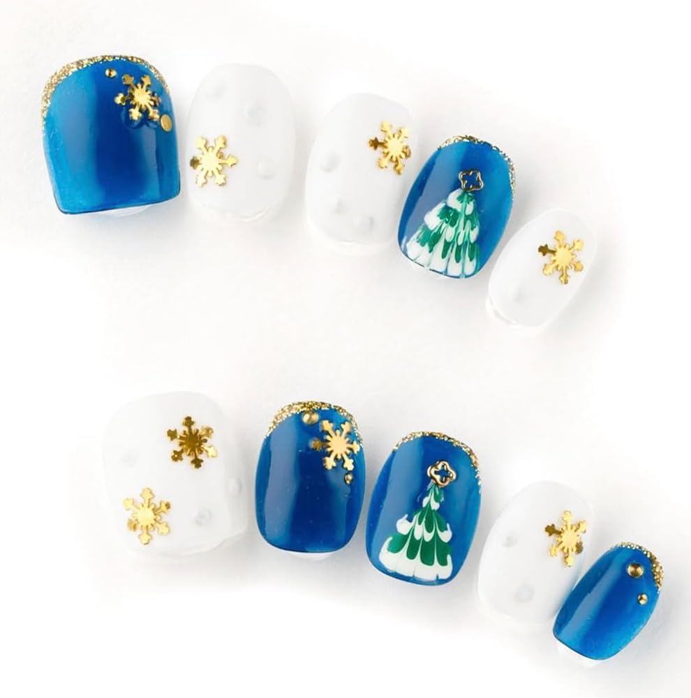 【日本製】ゆずネイル ネイルチップ ベリーショート つけ爪 短め シンプル 可愛い テープ (クリスマス,..