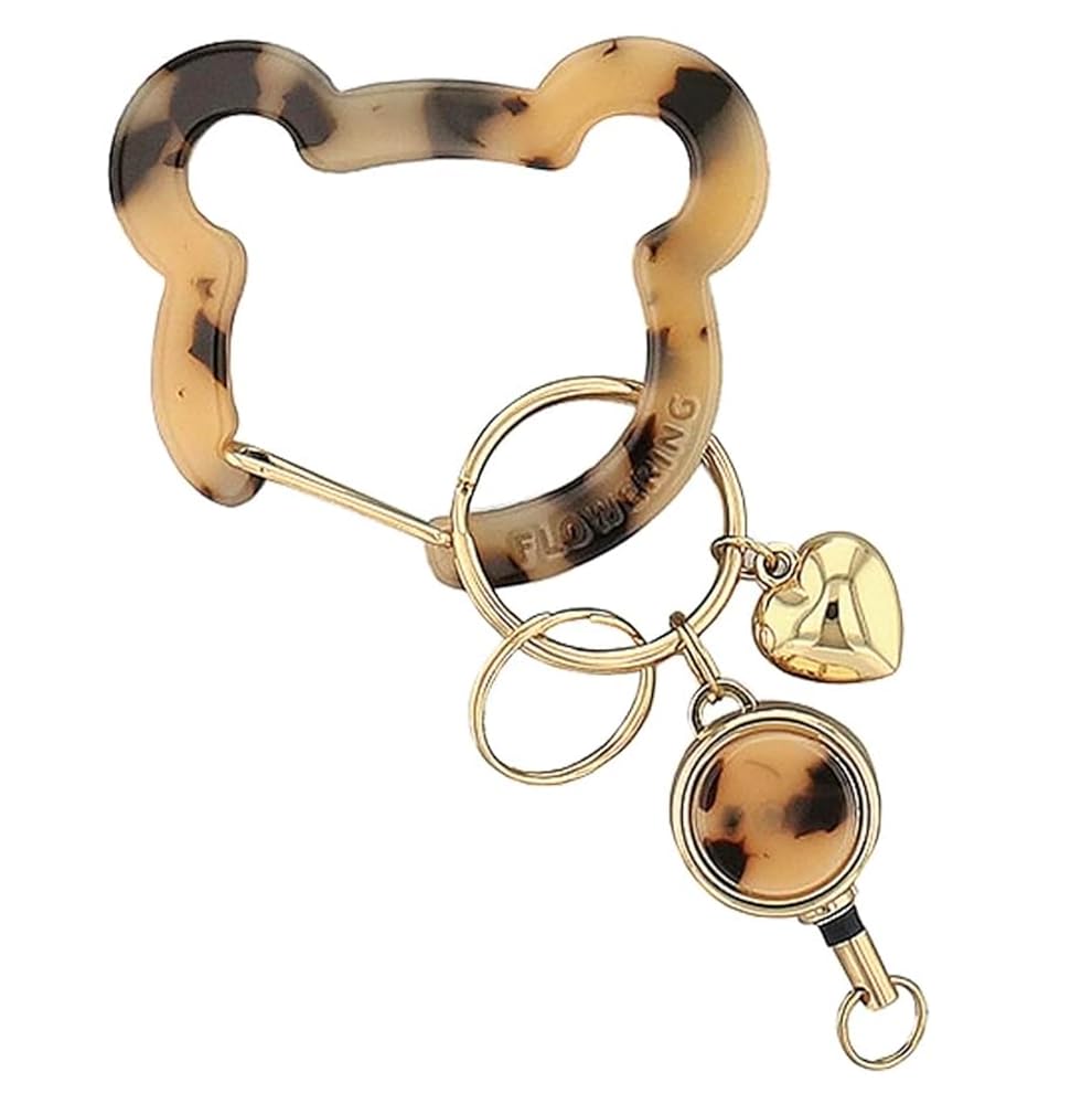 [FLOWERING] 【フラワーリング】 カラビナ キーホルダー（リール付き） おしゃれ レディース アニマル ..