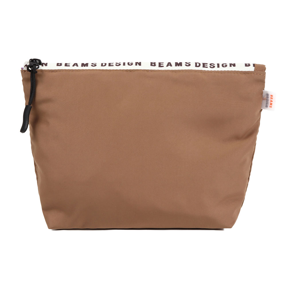 【 ビームス デザイン 】 ポーチ(大)ベージュ
