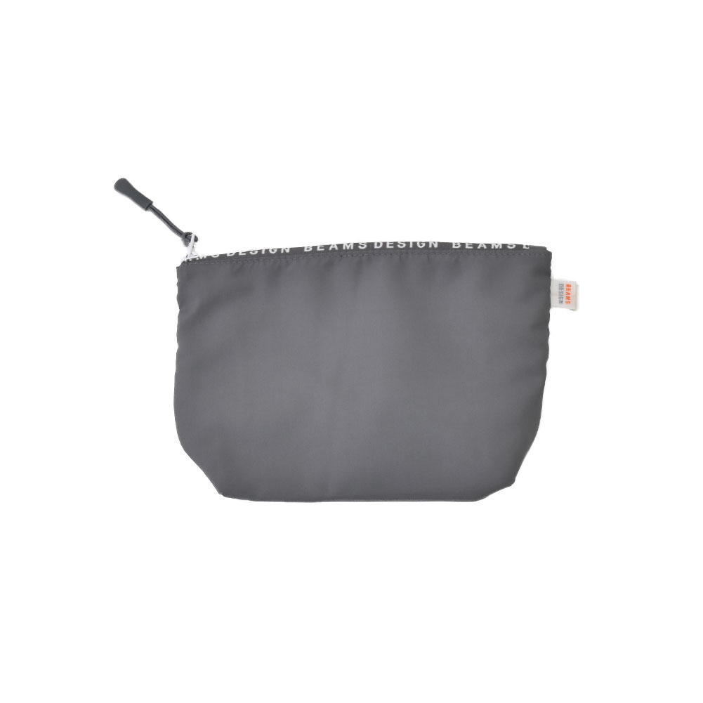 【 ビームス デザイン 】 ポーチ(大)グレー
