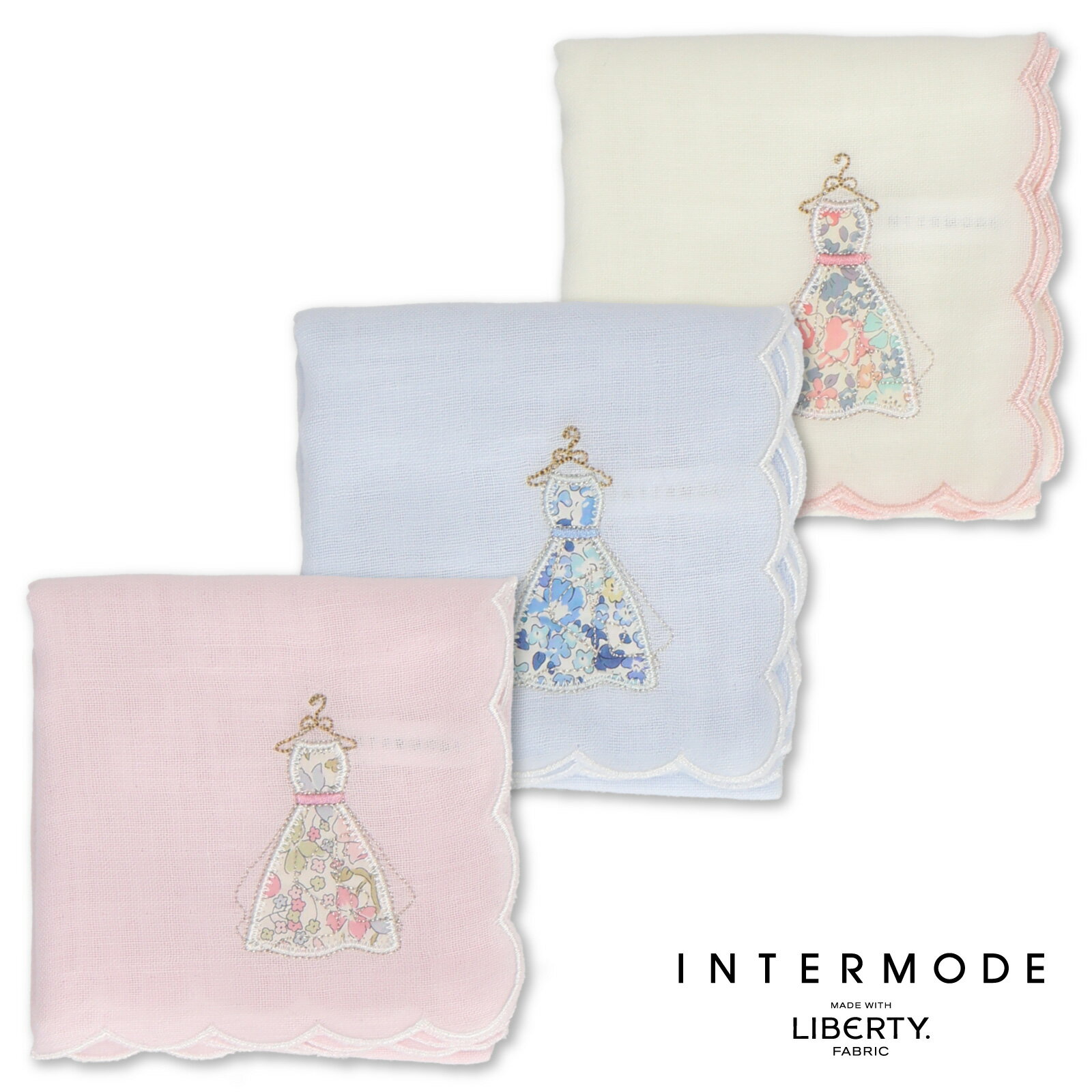 【リバティプリント】 ガーゼハンカチ ドレス 43cm×43cm【2025SS】【LIBERTY PRINT リバティ プリント コットン100% ギフト プチギフト 引越 挨拶 内祝 お礼 お返し 退職 異動 】
