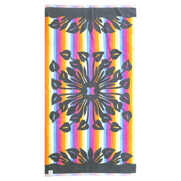 【 キャシーマム 】 ハワイアンキルト柄 ビッグバスタオル 70cm×130cm ヌエヌエシリーズ アンセリウム グレー 【 綿100% 無撚糸 厚手 吸水 ビーチタオル ハワイアン ギフト 内祝】【アイランドスタイル】