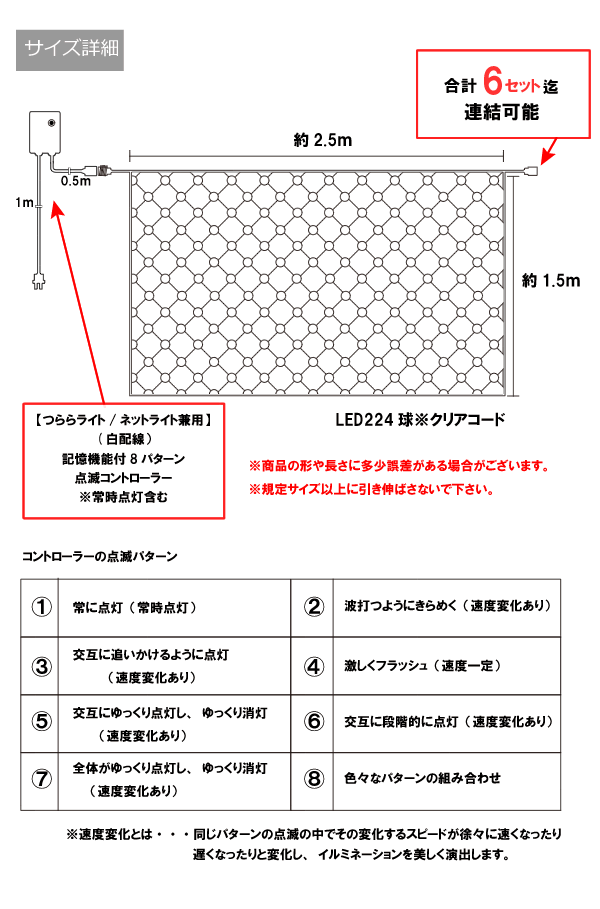 新型 LEDネットライト イルミネーション224球（シャンパンゴールド） 網 クリスマスライト クリスマスイルミネーション いるみねーしょん 売れ筋 3