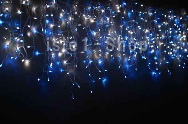 新型LED486球 ツラライルミネーション（青白ミックス）×4個セット！ブルー＆ホワイト つらら 氷柱 カーテンライト クリスマスライト 電飾 クリスマスイルミネーション いるみねーしょん 売れ筋