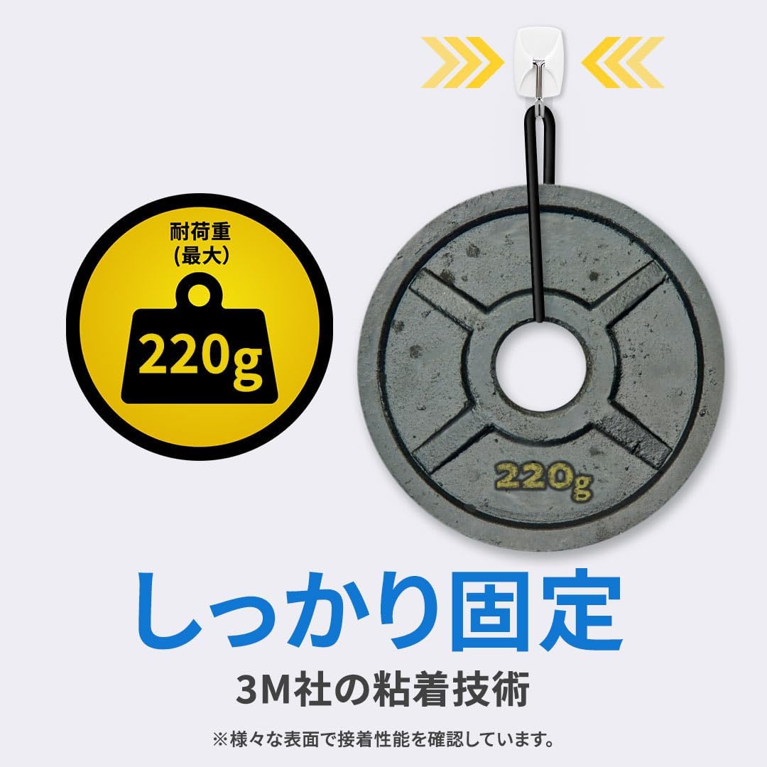 3M コマンド フック はがせる 粘着 フック 耐水 粘着 フック スイングタイプ CM20-WR 耐荷重 220gまで フック 3個, タブ Sサイズ 4枚 強力 しっかり固定 キレイに はがせる 2