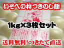 受注生産 杵つき もち モチ 餅 のしもち のし餅 1kg×3枚 セット 送料無料 期間限定 製造直売 無添加