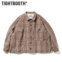 TBPR(タイトブース)2021 FALL&WINTER COLLECTIONPLAID FLANNEL JKTBROWNTIGHTBOOTH PRODUCTION タイトブース プロダクションskateboard スケートボード 送料無料 プレイド フランネル ジャケット アウター メンズ チェック スケーター スケボー sk8