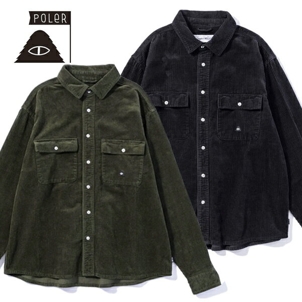 Rakuten - POLER(ポーラー)2025A/WCORDUROY SHIRTS JACKETOLIVE/BLACK送料無料