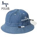 POLER(ポーラー)x LESQUE (レスケ)BucketHatBlue Denim(ブルーデニム)コラボアイテムバケットハット