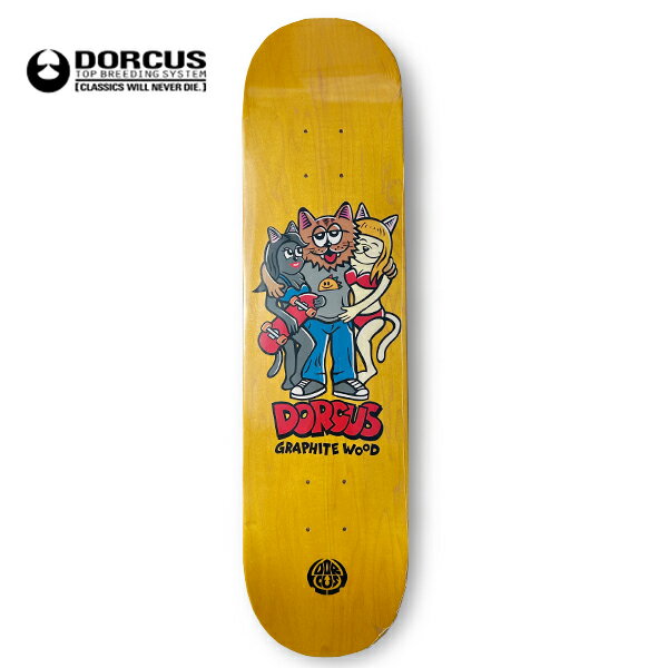 DORCUS(ドーカス)ZETT WITH GALS SKATEDECK YELLOW 7.75送料無料 デッキテープ付き
