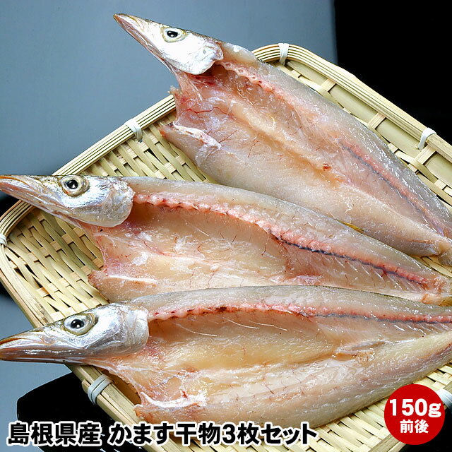 かます干物 150g前後3枚詰め 干物セット 石州灘獲れ 島根県産 国産 日本海 カマス 陰干し 一 ...