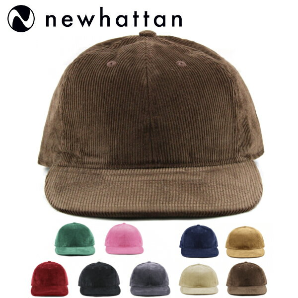 NEWHATTAN ニューハッタン キャップ コーデュロイ フラットバイザー Corduroy Flat Visor Cap