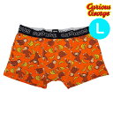【パンツ3枚購入でメール便送料無料】おさるのジョージ 総柄ボクサーパンツ バナナ柄 CG3691 Lサイズ メンズ 見せパン ギフト対応 綿混素材 前閉じ Cu...