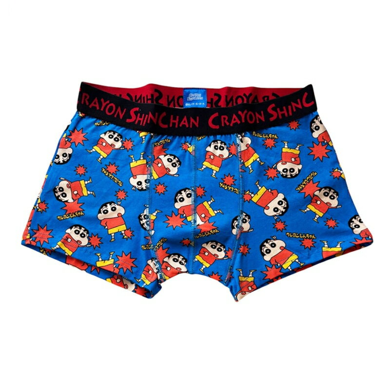 【パンツ3枚購入でメール便送料無料】クレヨンしんちゃん ギザギザマーク柄 ボクサーパンツ KY4138 XLサイズ メンズ キャラクターグッズ 綿混素材 見せパン ギフトに