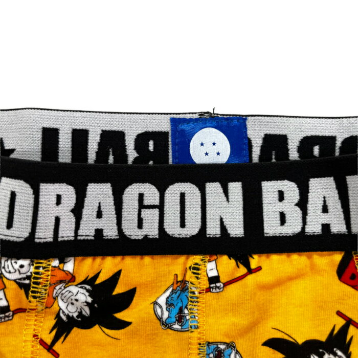 【パンツ3枚購入でメール便送料無料】ドラゴンボール 悟空とロゴ 総柄 ボクサーパンツ TE1817 (M) キャラクターグッズ メンズ 下着 綿混 前閉じ ギフト対応