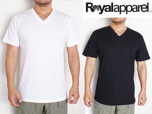 ロイヤルアパレル ROYAL APPAREL Vネック Tシャツ メンズ レディース Unisex Short Sleeve V-Neck