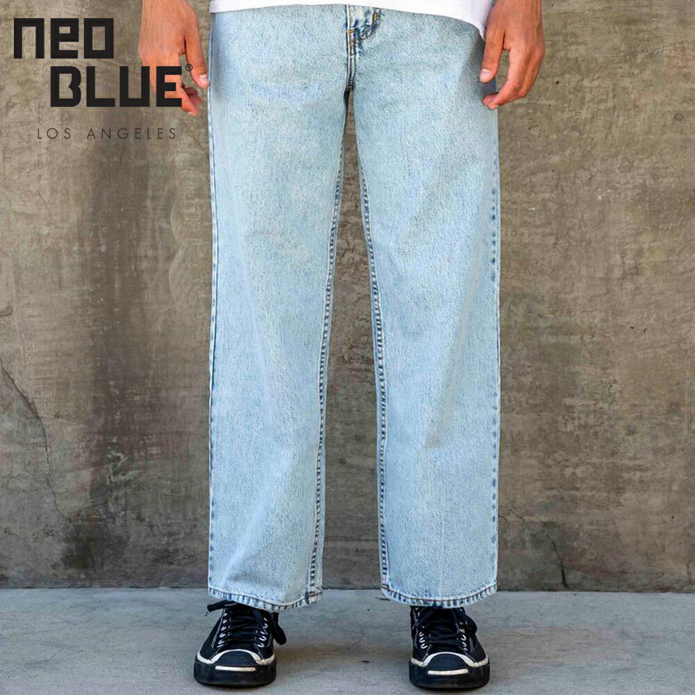 NEO BLUE ネオブルー バギーパンツ デニム ジーンズ パステルブルー Pastel Blue Super Baggy Jeans MADE IN USA