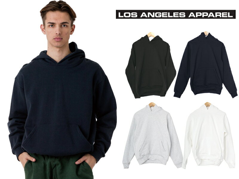 LOS ANGELES APPAREL ロサンゼルスアパレル プルオーバー パーカー ヘビーウェイト メンズ レディース 14oz. Heavy Fleece Hooded Pullover Sweatshirt