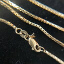 普段着に合うジュエリー直輸入14Kゴールド Box Chain 1.2mm/55cm/メンズ/レディース/ユニセックス/14K/資産価値/シンプル/本物/保証付き