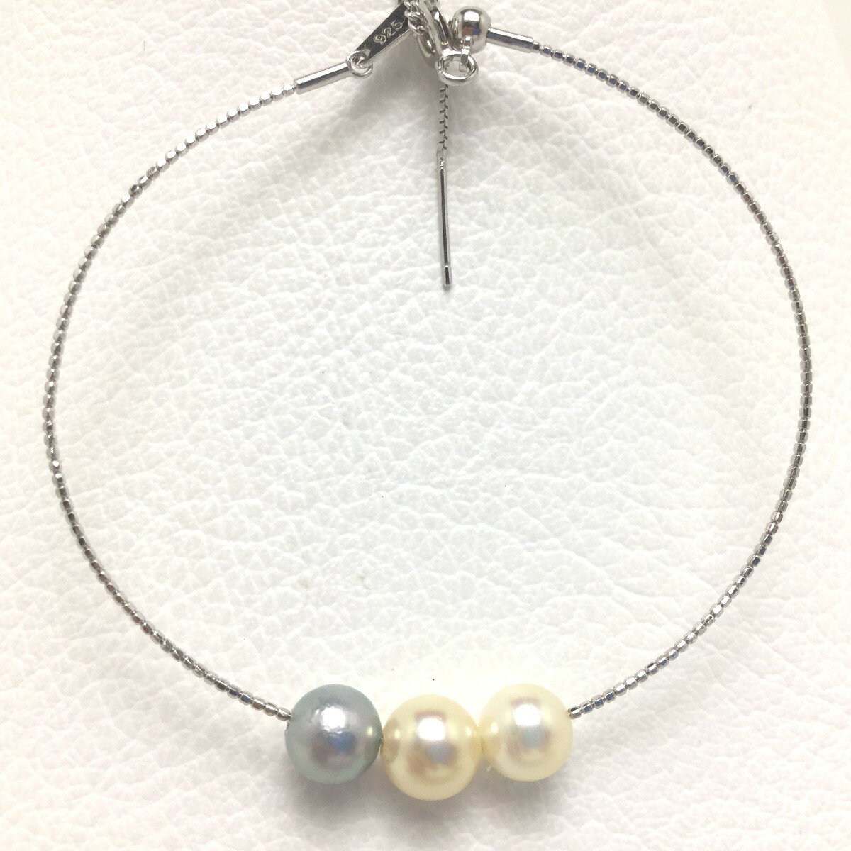 Pearl - 真珠 ブレスレット パール アコヤ真珠 6.4mm　6.8mm ホワイトピンク　シャンパンゴールド　ブルー シルバー 74183 イソワパール