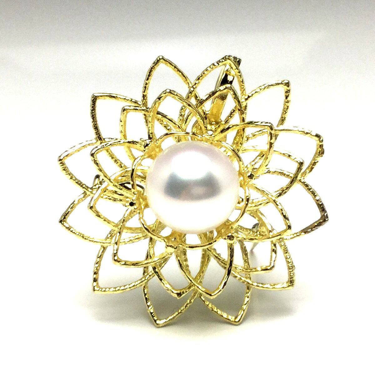 真珠 ブローチ パール 白蝶真珠 11.5mm ホワイトピンク シルバー ムーン 70521 イソワパール