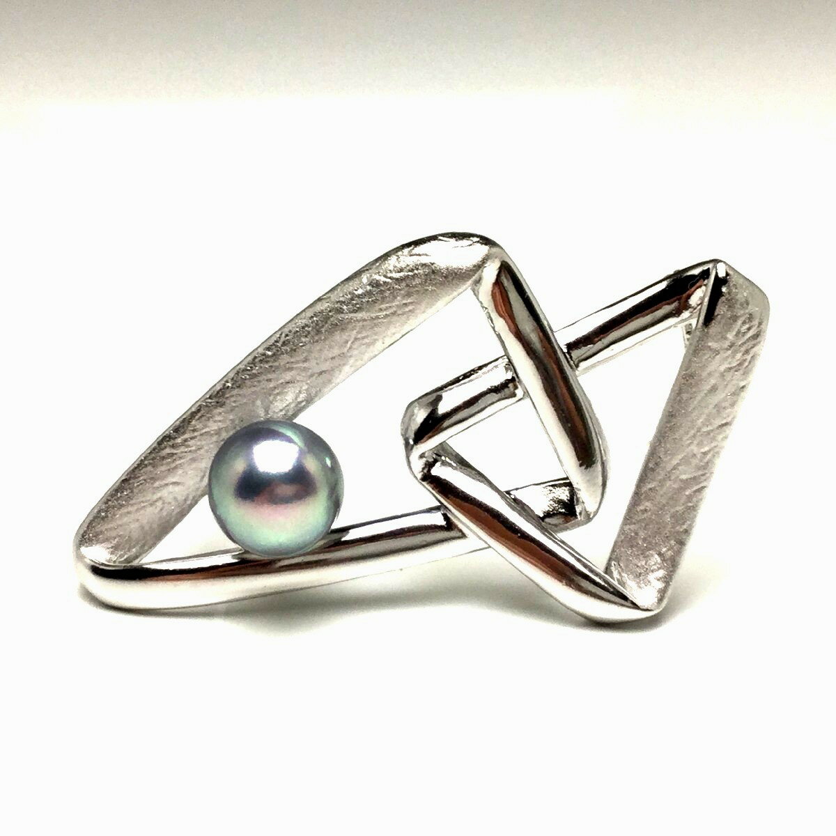 Pearl - 真珠 ブローチ パール アコヤ真珠 8.8mm シルバーブルー シルバー 69573 イソワパール